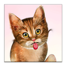 Screen Licking Cat Wallpaper APK