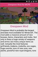एमपीसीई के लिए Orespawn मॉड स्क्रीनशॉट 2