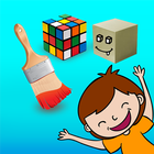 Colors and shapes for kids icon