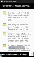 Romantic GIF Messages Wishes captura de pantalla 3