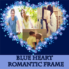 Blue Heart Romantic Free Frame ícone
