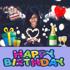 Happy Birthday Stickers Pack Editor To Make Card icône