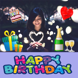 Happy Birthday Stickers Pack Editor To Make Card icon