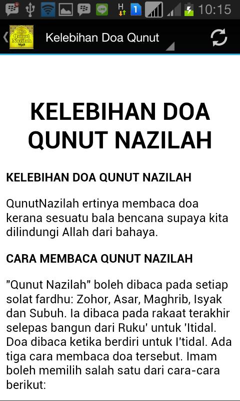 Cara baca qunut nazilah