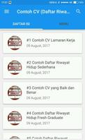 Contoh CV (Daftar Riwayat Hidup) Cartaz