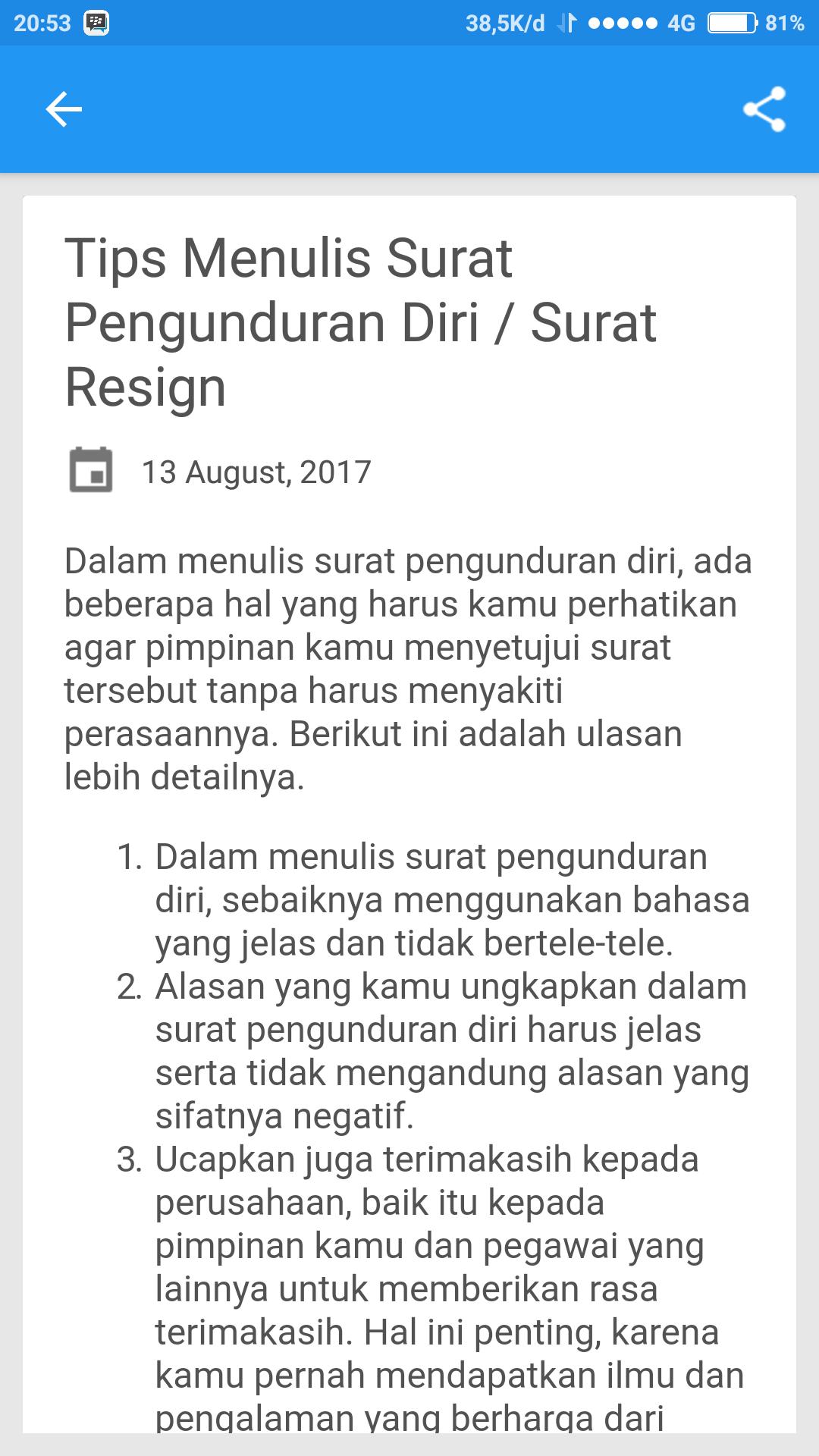 Contoh Surat Pengunduran Diriresign For Android Apk Download