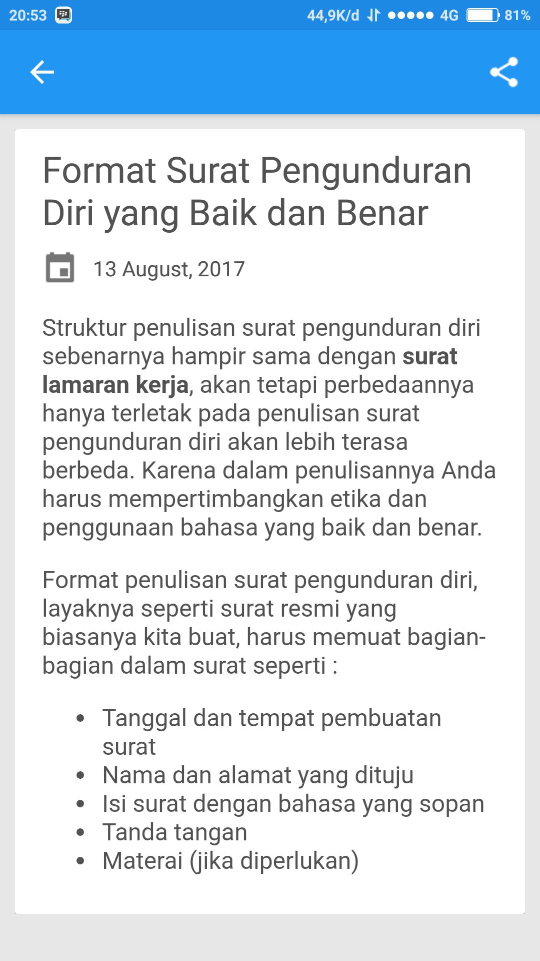 Contoh Surat Pengunduran Diriresign For Android Apk Download