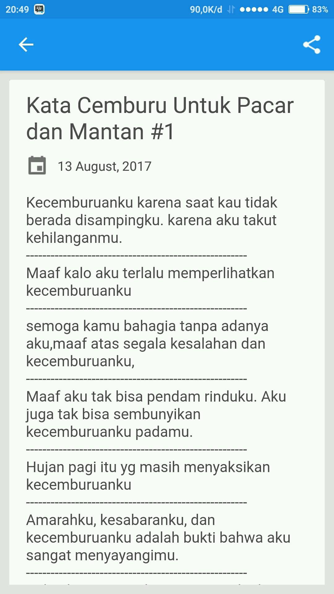 Kata Cemburu Untuk Pacar Dan Mantan For Android Apk Download