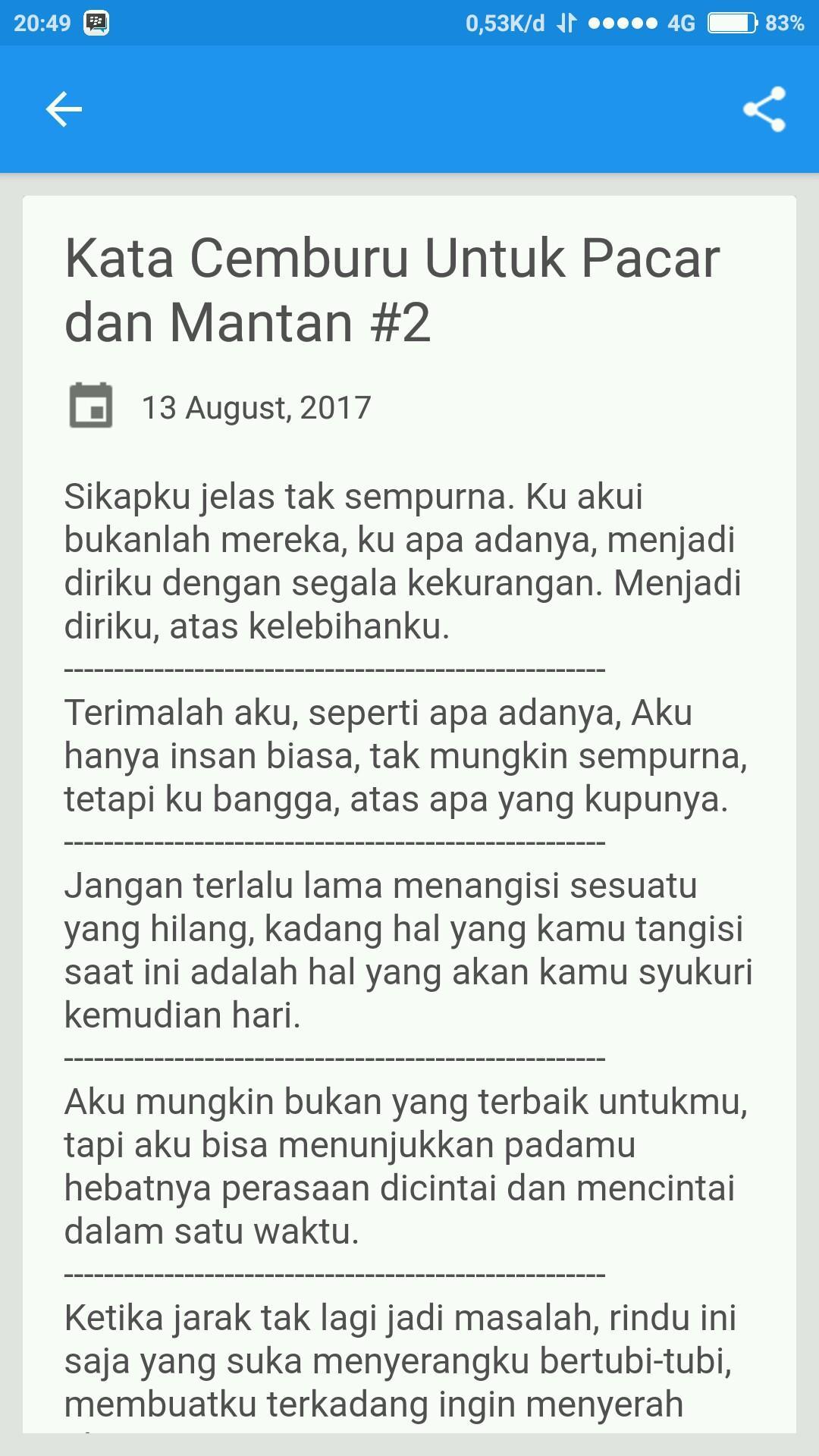 Kata Cemburu Untuk Pacar Dan Mantan For Android Apk Download