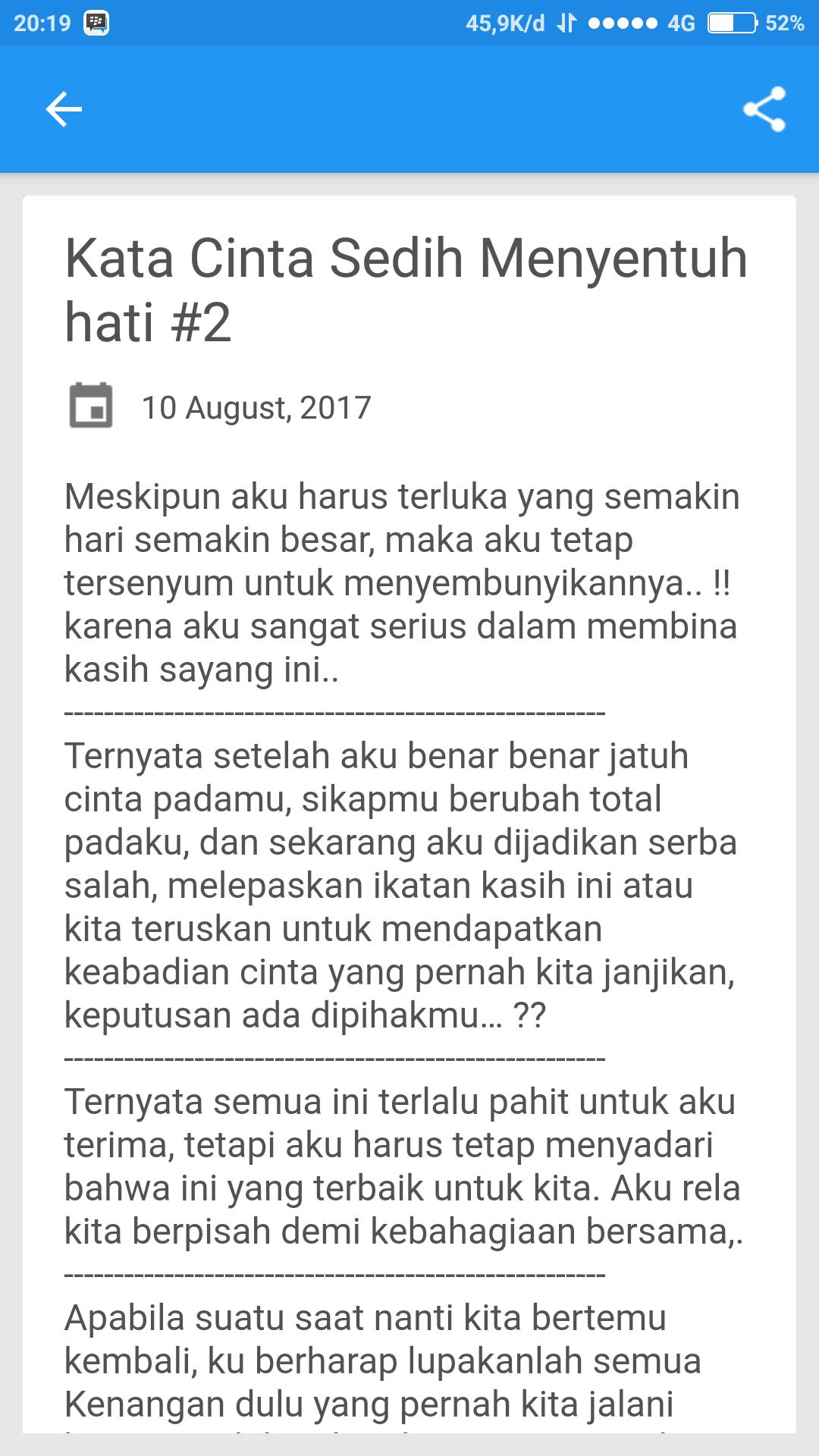 Kata Cinta Sedih Menyentuh Hati For Android Apk Download