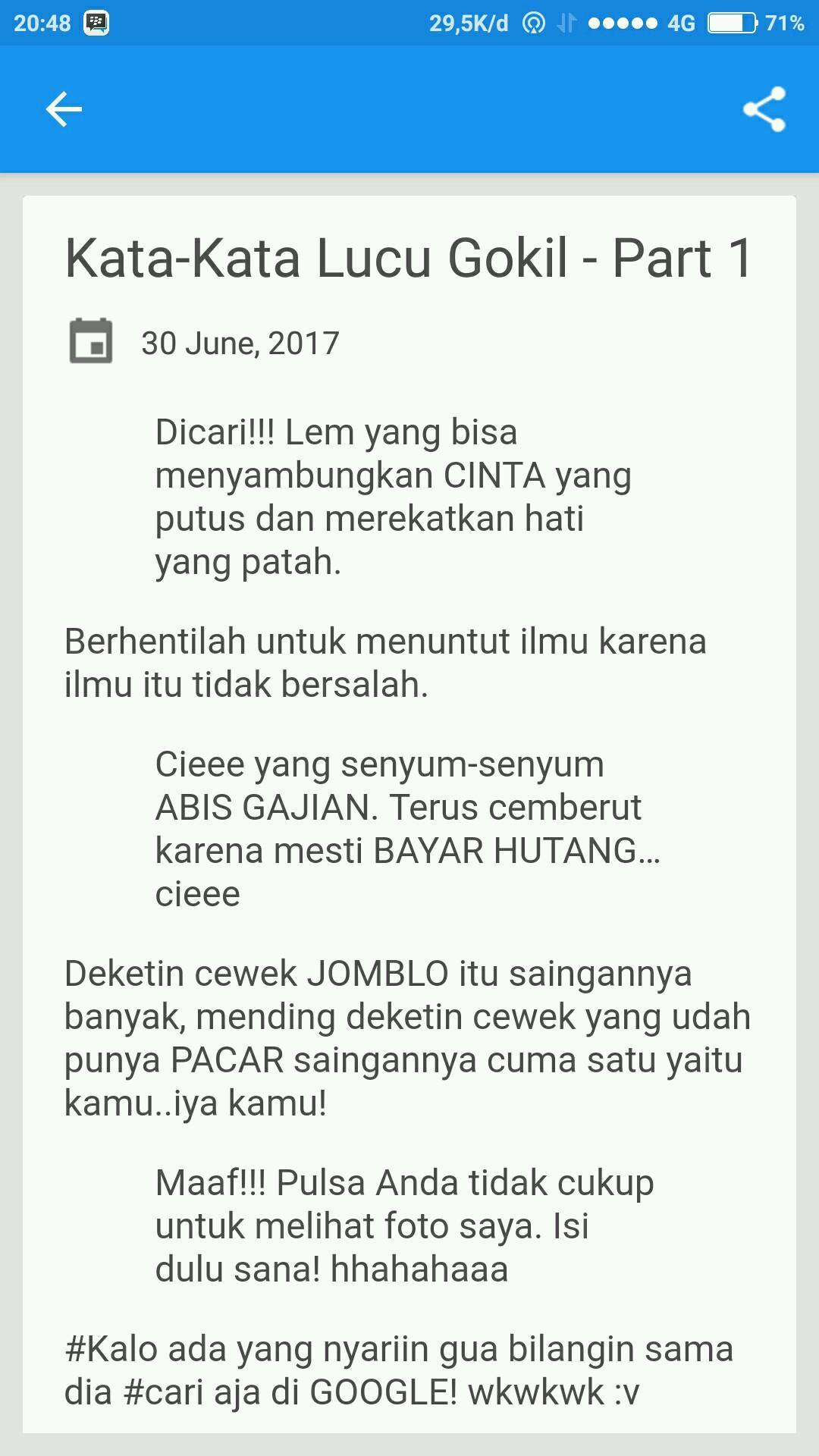 Kumpulan Kata Kata Lucu Gokil Fr Android Apk Herunterladen