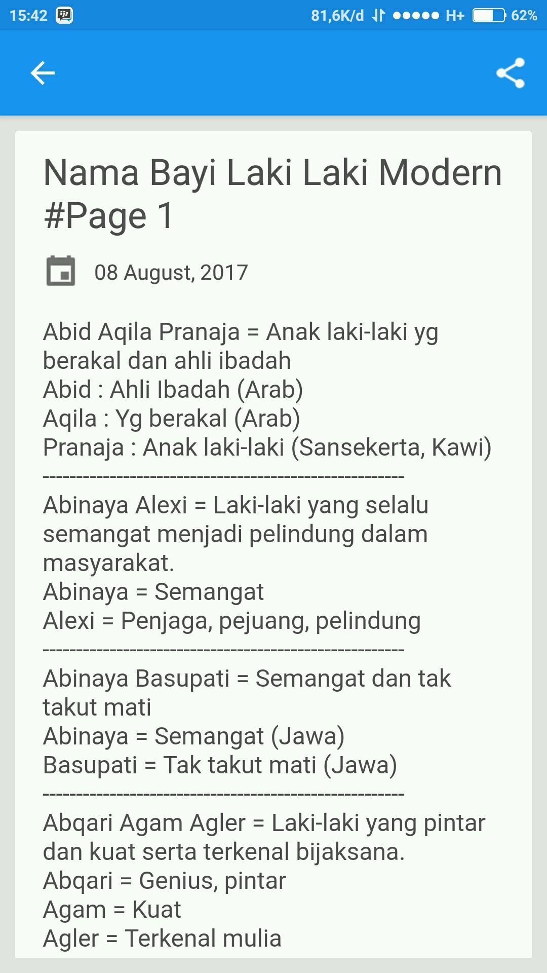 Nama Anak Laki Laki Islam Arab Yang Memiliki Arti Baik Dan Indah