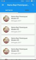 پوستر Nama Bayi Perempuan Modern