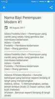 Nama Bayi Perempuan Modern スクリーンショット 1