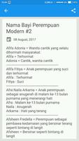 Nama Bayi Perempuan Modern スクリーンショット 2