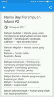 Nama Bayi Perempuan Islami captura de pantalla 3