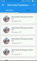 Nama Bayi Perempuan Islami 海報