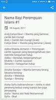 برنامه‌نما Nama Bayi Perempuan Islami عکس از صفحه