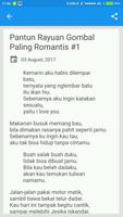 Pantun Rayuan Gombal Paling Romantis स्क्रीनशॉट 1