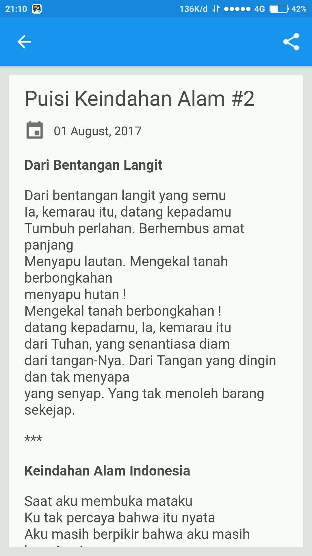 Puisi Keindahan Alam Semesta For Android Apk Download