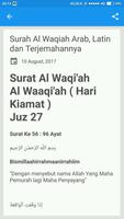 Surah Al Waqiah Arab Latin + Artinya تصوير الشاشة 1