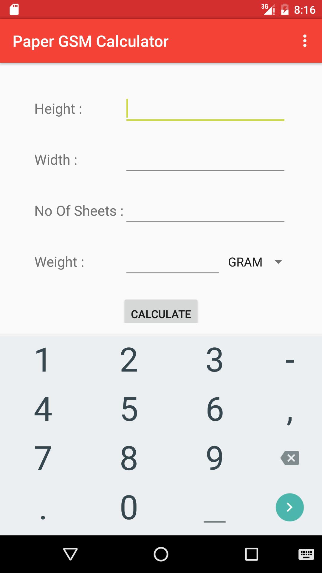 Paper GSM Calculator APK for Android Download