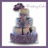 Beautiful wedding cake icon