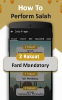 Step by Step Salat - with Prayer times & Dhikr Plakat