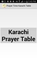 Prayer Time Karachi Table poster