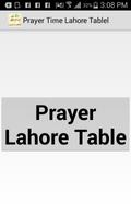 Prayer Time Lahore Table Affiche