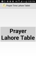 Prayer Time Lahore Table poster
