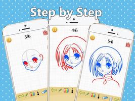 Learn To Drawing Cute Anime ảnh chụp màn hình 1