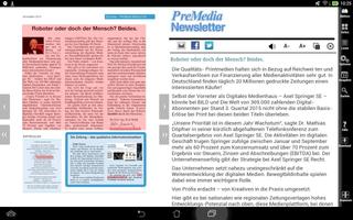PreMedia Newsletter Deutsch imagem de tela 2