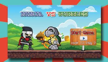 Ninja vs Turtle Running Game Affiche