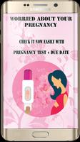 Test de grossesse + date d'échéance Affiche