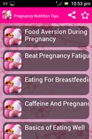 Pregnancy Nutrition Tips poster