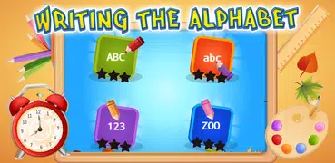 escrevendo alfabeto ABC kids -