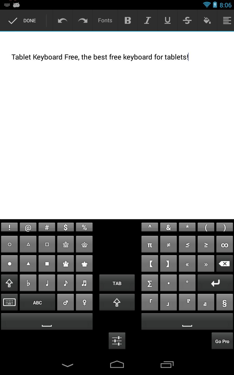 Tablet Keyboard Free APK for Android Download