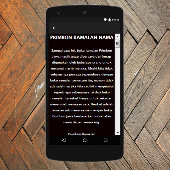 Android용 Primbon Berdasarkan Ramalan Nama Terlengkap APK