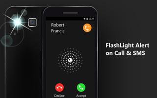 Flash alerts On Call SMS: Color Flashlight & Alarm poster