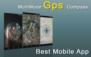 Compass Free GPS Maps & Direction Navigator 2018 Affiche