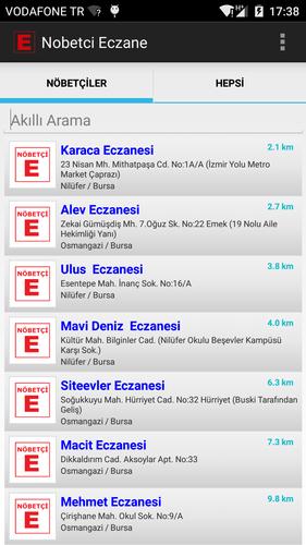 nobetci eczane bursa para android apk baixar