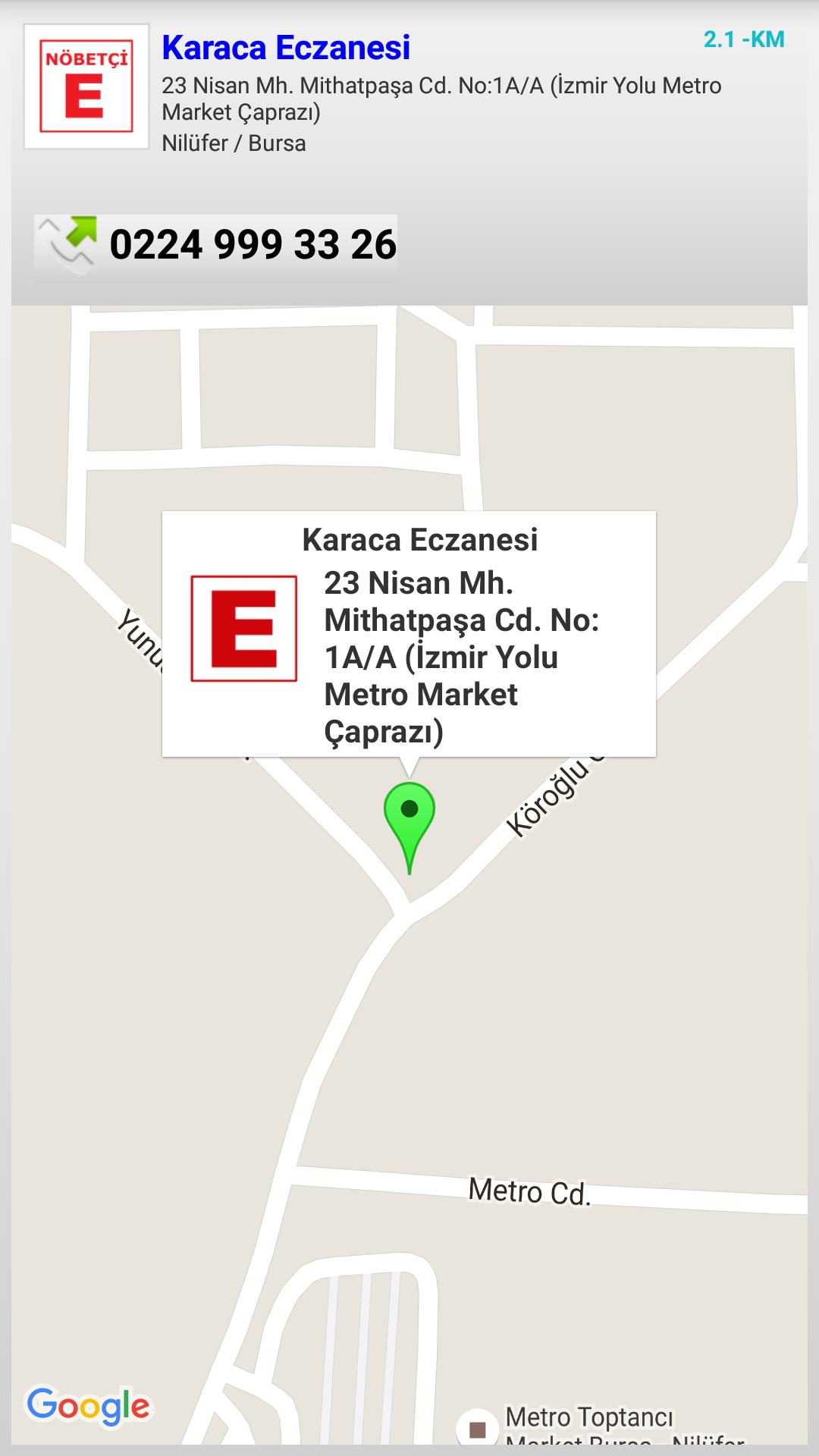 Bursa Nobetci Eczane Listesi Adres Telefon Ve Harita Bilgileri