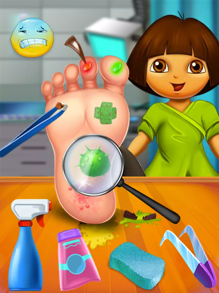 Jogos Online Grátis para meninas Dora Foot Injuries 