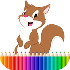 Squirrel Coloring Pages icône