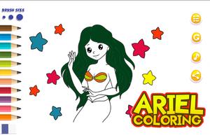 Ariel Coloring Games Ekran Görüntüsü 3