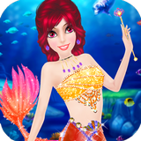 Mermaid Princess Love Story Salon Games icône
