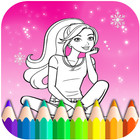 Princess coloring for girls icon