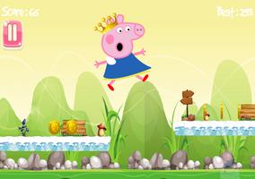 Princess Pig Running Games Peppa Adventure Affiche