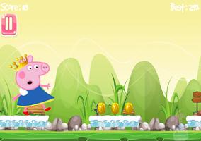 Princess Pig Running Games Peppa Adventure capture d'écran 1